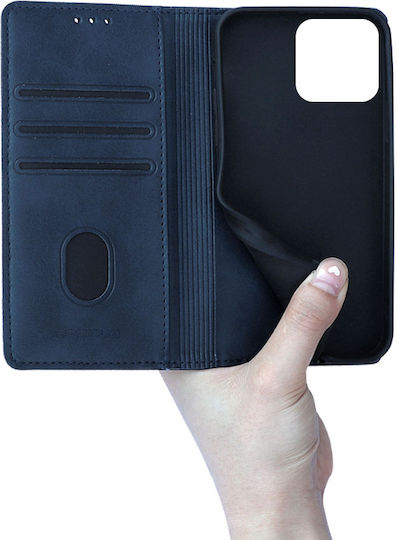 Vintage Magnet Wallet Case Sonique Motorola Edge 60 Fusion 5g Dark Blue