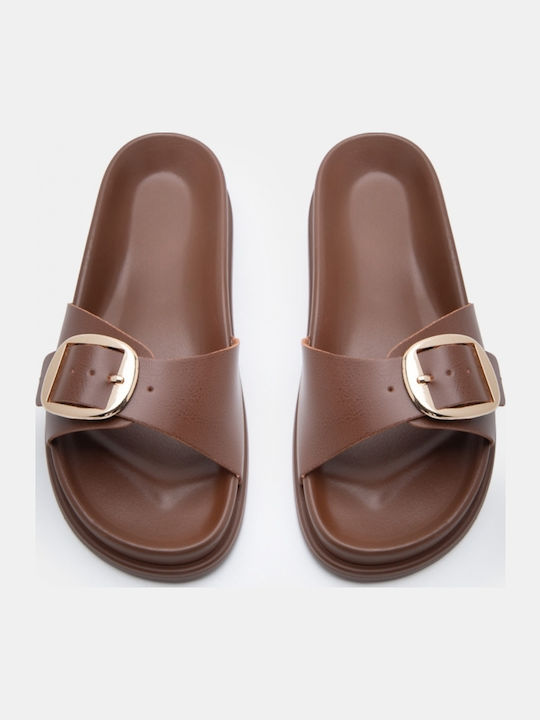 Women's Flat Sandals Flatforms Brown