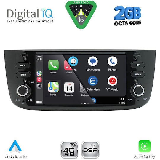 Digital IQ Car Audio System for Fiat Grande Punto Bluetooth USB WiFi GPS with 7" Touch Screen DIGITAL IQ BLF 364_CPA 7" Deck