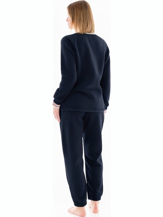Pink Label Χειμερινό Γυναικείο Σετ Πιτζάμας Fleece Pink Label Χειμερινό Γυναικείο Σετ Πιτζάμας Fleece