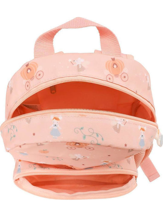 Tutete Kindergarten Backpack School Bag with Water Bottle Holder Pink 14 x 9 x 20cm