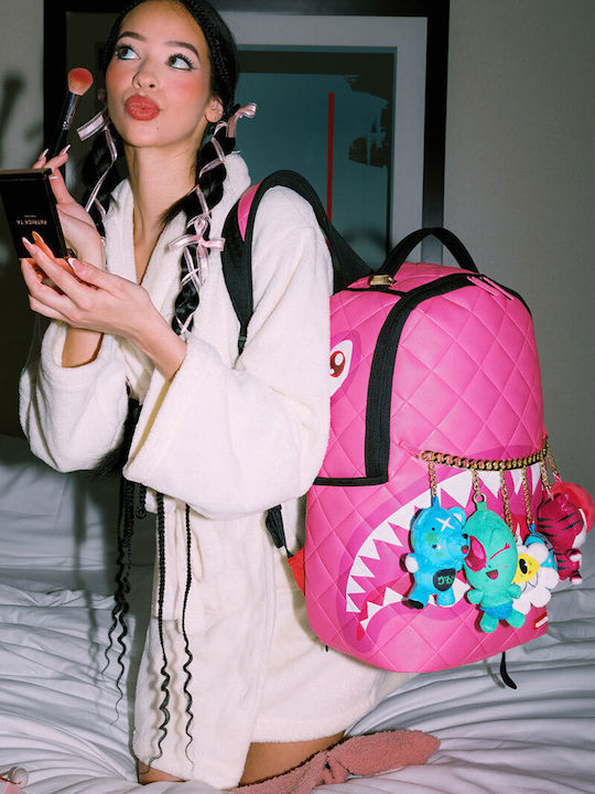 Sprayground Σχολική Τσάντα Πλάτης Ροζ με Θήκη για Παγούρι