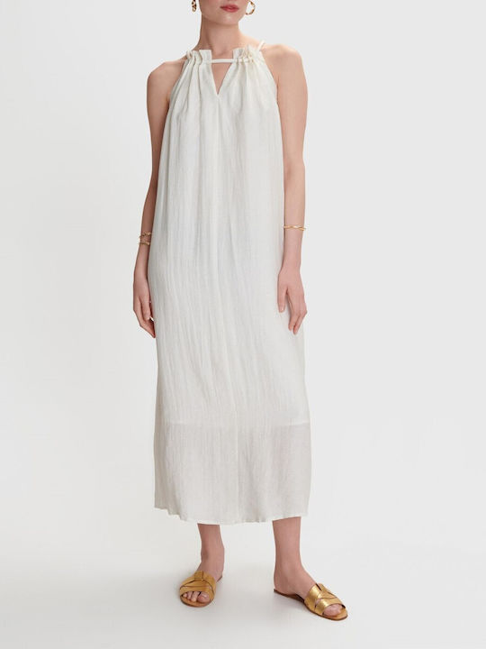 Καλοκαιρινό Midi Φόρεμα Off White