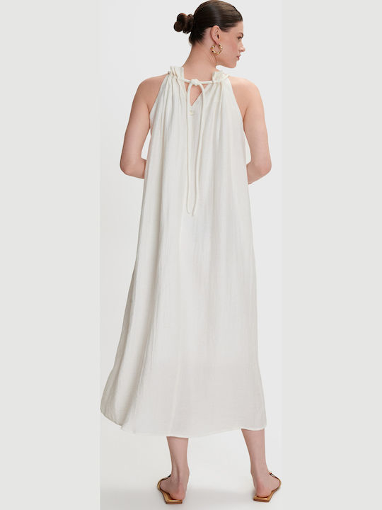 Καλοκαιρινό Midi Φόρεμα Off White