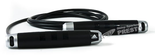 adidas Adjustable Jump Rope with Ball Bearings Black 3m