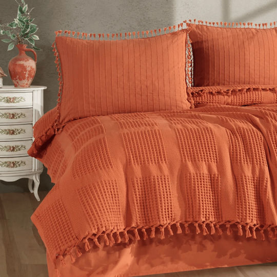 Clasy Home Set Huse Pentru Pilote Super King 240x260cm Maro