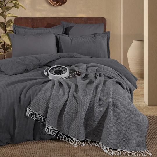 Clasy Home Σετ Παπλωματοθήκη Βαμβακερή 200x220cm Διπλή με 2 Μαξιλαροθήκες & 1 Σεντόνι Πράσινη
