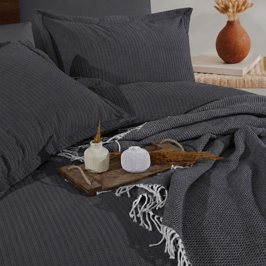 Clasy Home Σετ Παπλωματοθήκη Βαμβακερή 200x220cm Διπλή με 2 Μαξιλαροθήκες & 1 Σεντόνι Πράσινη