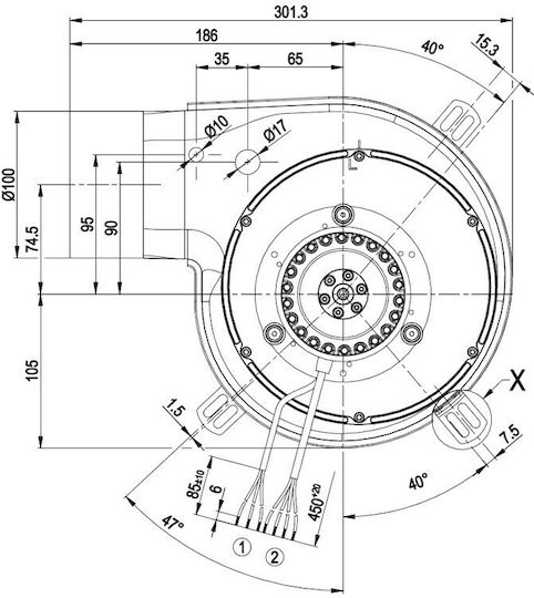 Фугоцентрален Вентилатор Ebm За Пелетна Печка Caminetti Montegrappa Carinci Tecno Vibrok Други