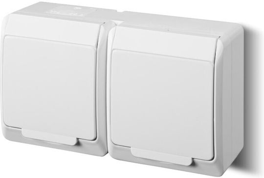 Elektro Plast Power Socket White 1pcs