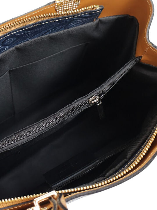 Leder Damenhandtasche Schulter Crossbody Handtasche Blau