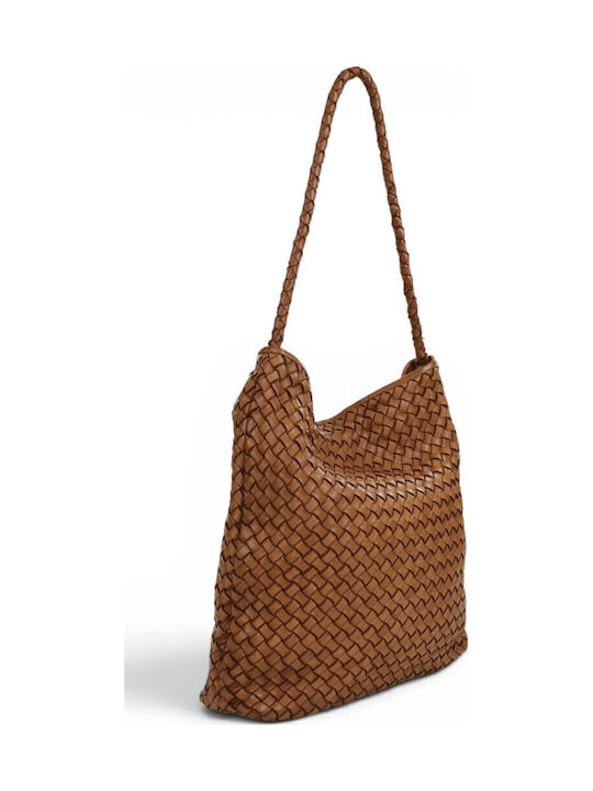 Leather Women's Shopper Bag Tabac Brown