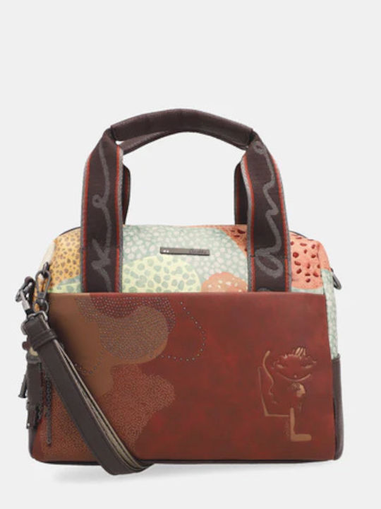 Damen Schultertasche Braun