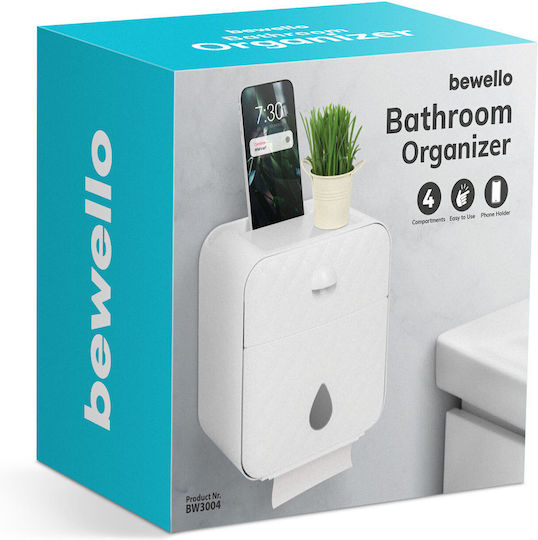 Alista Home Suport De Hârtie Din Plastic Alb