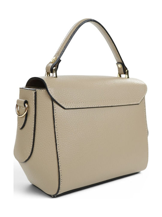Damentasche Aus Leder Taupe