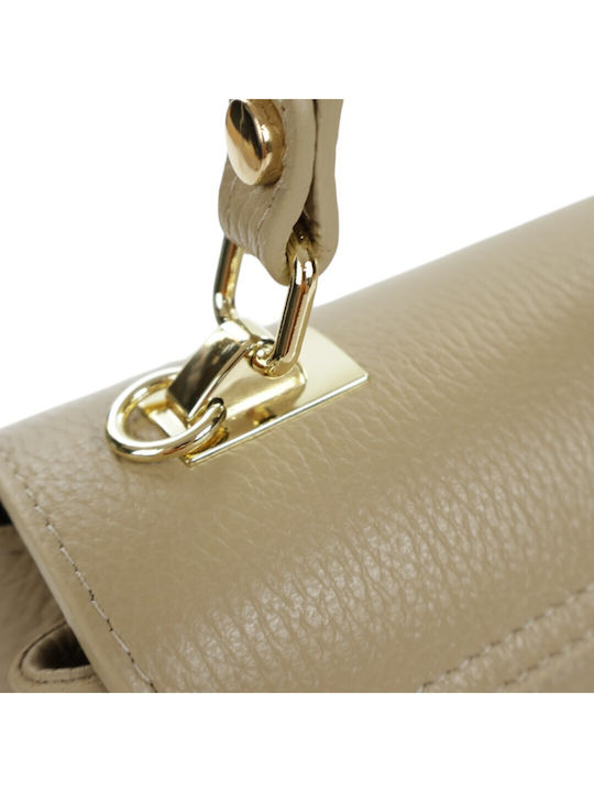 Damentasche Aus Leder Taupe
