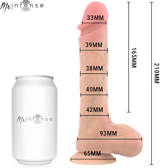 Intense Vibrator Ρεαλιστικός Δονητής με Απομακρυσμένο Έλεγχο 19cm Flesh