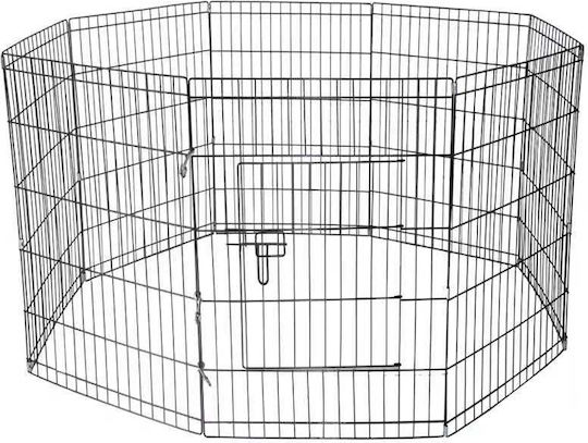Parc De Câine Din Metal Negru 61 x 61 cm
