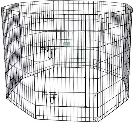 Parc Pentru Câini Din Material Metalic De Culoare Neagră 61 x 107 cm