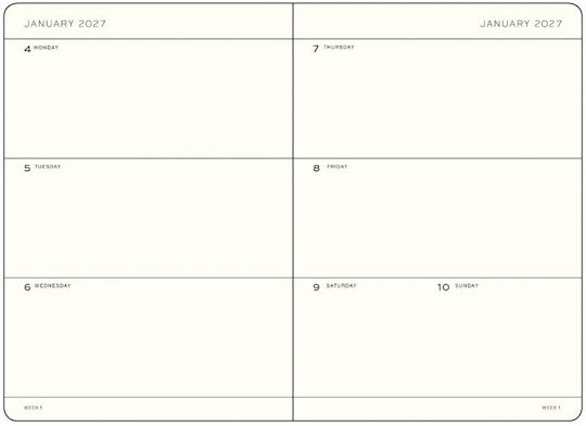 12m Weekly Planner 2027 A5 Softcover Cherry Leuchtturm 1917 4070292002811