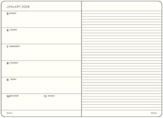 12m Weekly Planner Notebook 2027 A5 Softcover Cherry Leuchtturm 1917 4070292002217