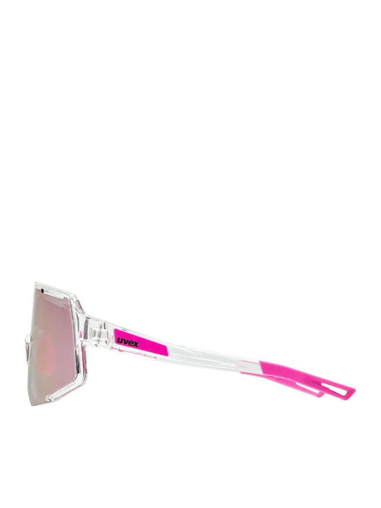 Uvex Unisex Sunglasses with Transparent Frame with Mirror Lens S5340069316