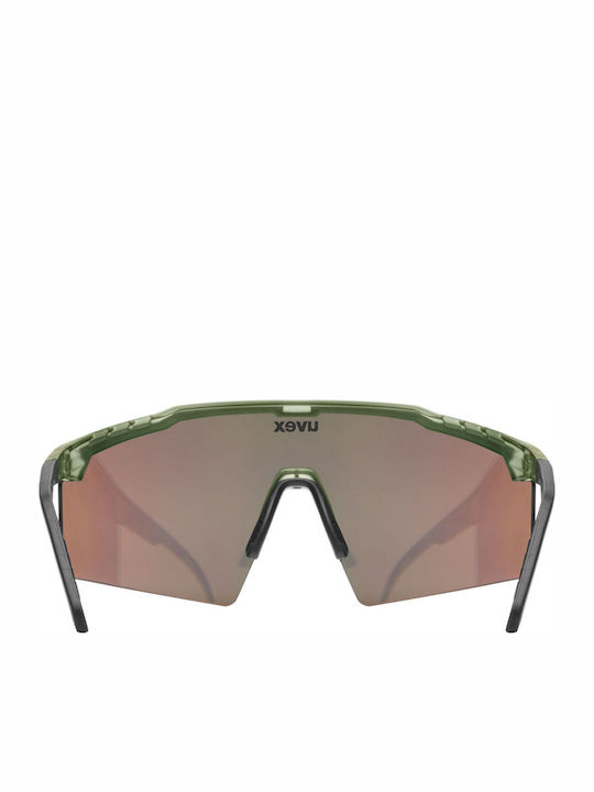 Uvex Unisex Sunglasses with Gold Frame and Green Mirror Lens S5340047716