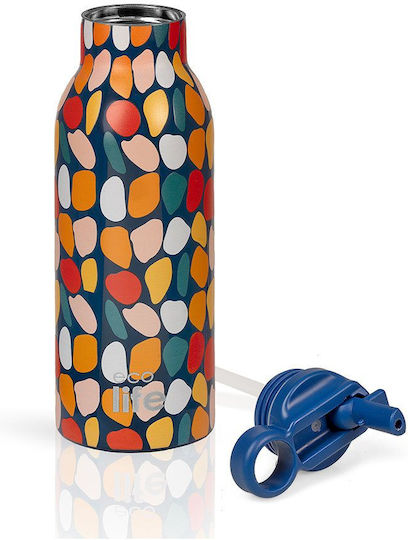 Ecolife Recycelbare Thermosflasche Rostfreier Stahl Aluminium Kunststoff BPA-frei 300ml Stones mit Handgriff