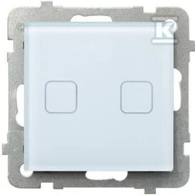 Ospel Sonata Wall Switch Touch Button Double Without Frame Medium White