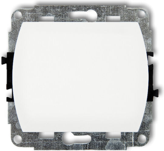Karlik Recessed Wall Switch Lighting One-Way without Frame White