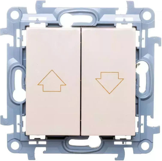 Kontakt-Simon Recessed Wall Switch Lighting Two-Way without Frame Ecru