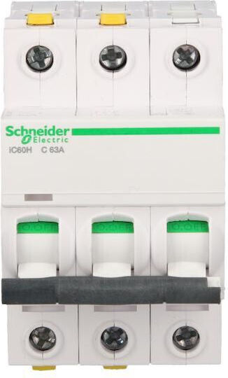 Schneider Electric Триполюсен Релсов превключвател 63Спецификация