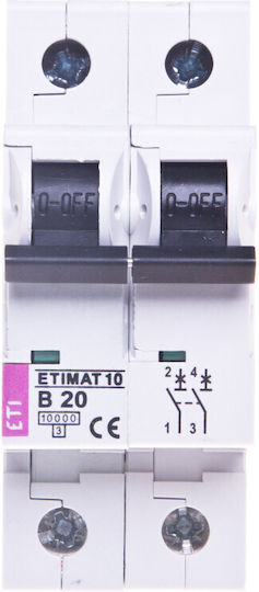 Power Connector 2p B 20a 10ka Ac Etimat10 002123717