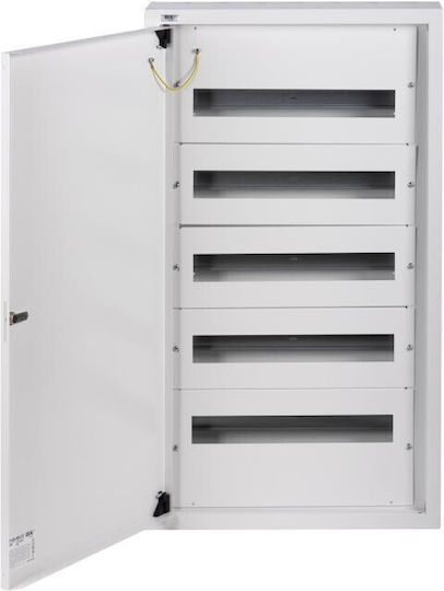 Metal Modular Switchgear 5x18 Surface Mounted Ip30 N+pe I Class Door White Kp-db-i-ms-518 White 29326