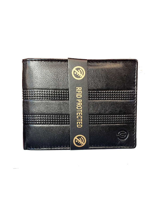 Leather Men's Wallet With RFID Black