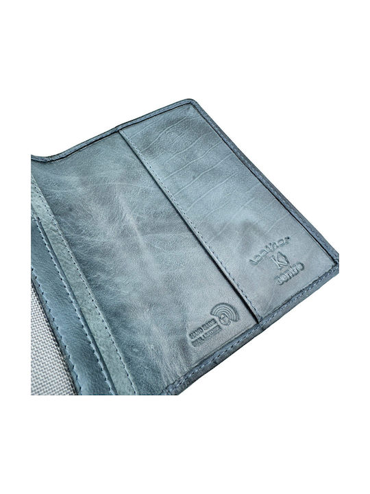 Portofel bărbătesc de Piele pentru Carduri cu RFID Tabac Maro