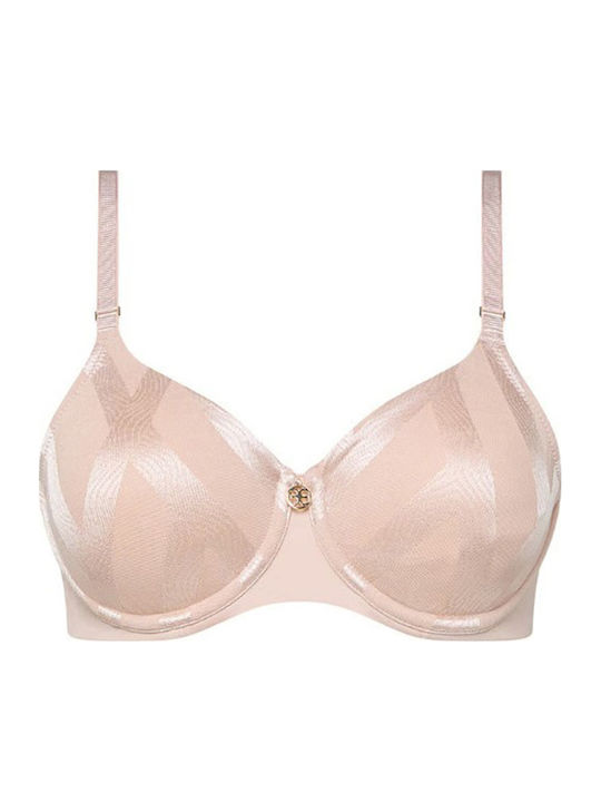 Beige Bra without Padding with Underwire