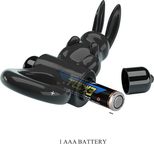 Pretty Love Exciting Ring Rabbit Vibrator Ring 10 Vibrations Black