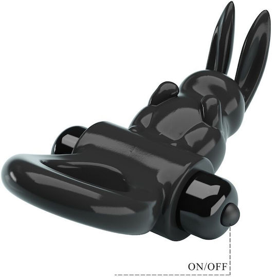 Pretty Love Exciting Ring Rabbit Vibrator Ring 10 Vibrations Black