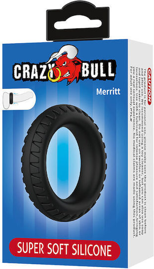 Crazy Bull Merritt Textured Silicone Cock Ring Black