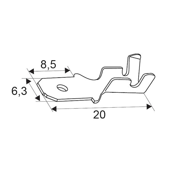 Set 100 Terminale Conector Glisanți 6.3 Mm Tip Masculin Lipiți Pentru Cabluri Terminal Electric