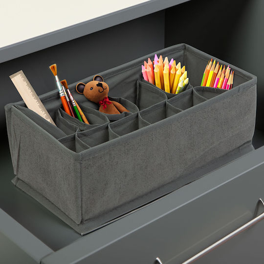 Alista Home Casetă de Depozitare din Material Textil pentru Cravate / Lenjerie Intimă / Centuri / Șosete în Culoare Gri 32x16x11cm Alista Home Casetă de Depozitare din Material Textil pentru Cravate / Lenjerie Intimă / Centuri / Șosete în Culoare Gri 32x16x11cm