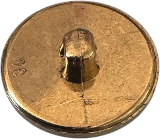 Round Button 2.3cm Gold 1 Piece