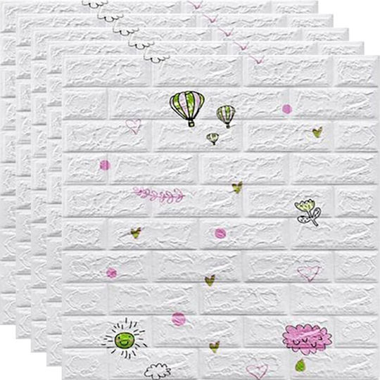 Alista Home Autocolant Decorativ 3D Pentru Perete Copii Spumă 1x77cm 10 Bucăți