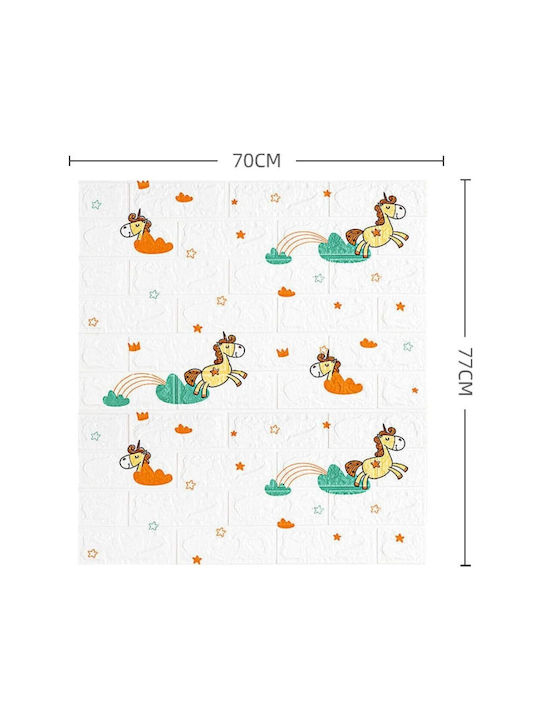 Alista Home Autocolant Decorativ 3D Pentru Perete Copii Spumă 1x77cm 10 Bucăți