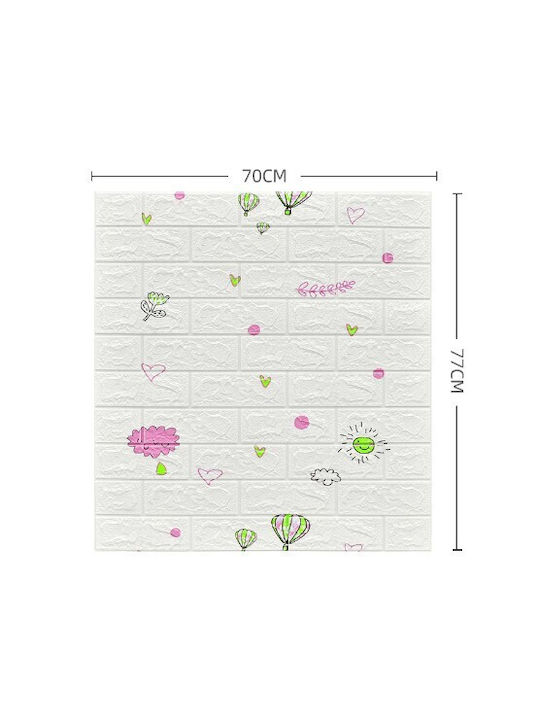 Alista Home Autocolant Decorativ 3D Pentru Perete Copii Spumă 1x77cm 10 Bucăți