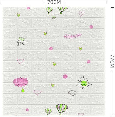 Alista Home Autocolant Decorativ 3D Pentru Perete Copii Spumă 1x77cm 10 Bucăți