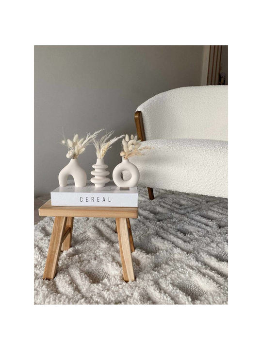 SteweHome Set Vaze Decorative Din Beton Albe Y10cm 3 Bucăți