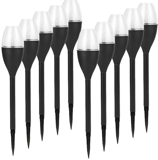 Alista Home Set 10 Lămpi Solare Torțe 100lm Alb Cald 3000K cu Senzor de Mișcare IP65