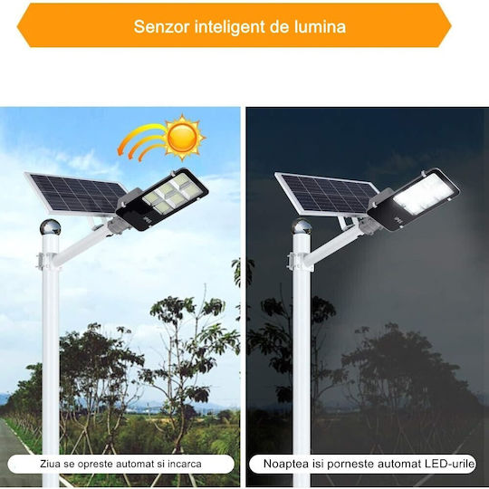 Alista Home Lampă Solară de Stradă 12W 7200lm Alb Rece 6500K cu Senzor de Mișcare și Telecomandă IP65 38.6x13.3x6.5cm